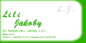 lili jakoby business card